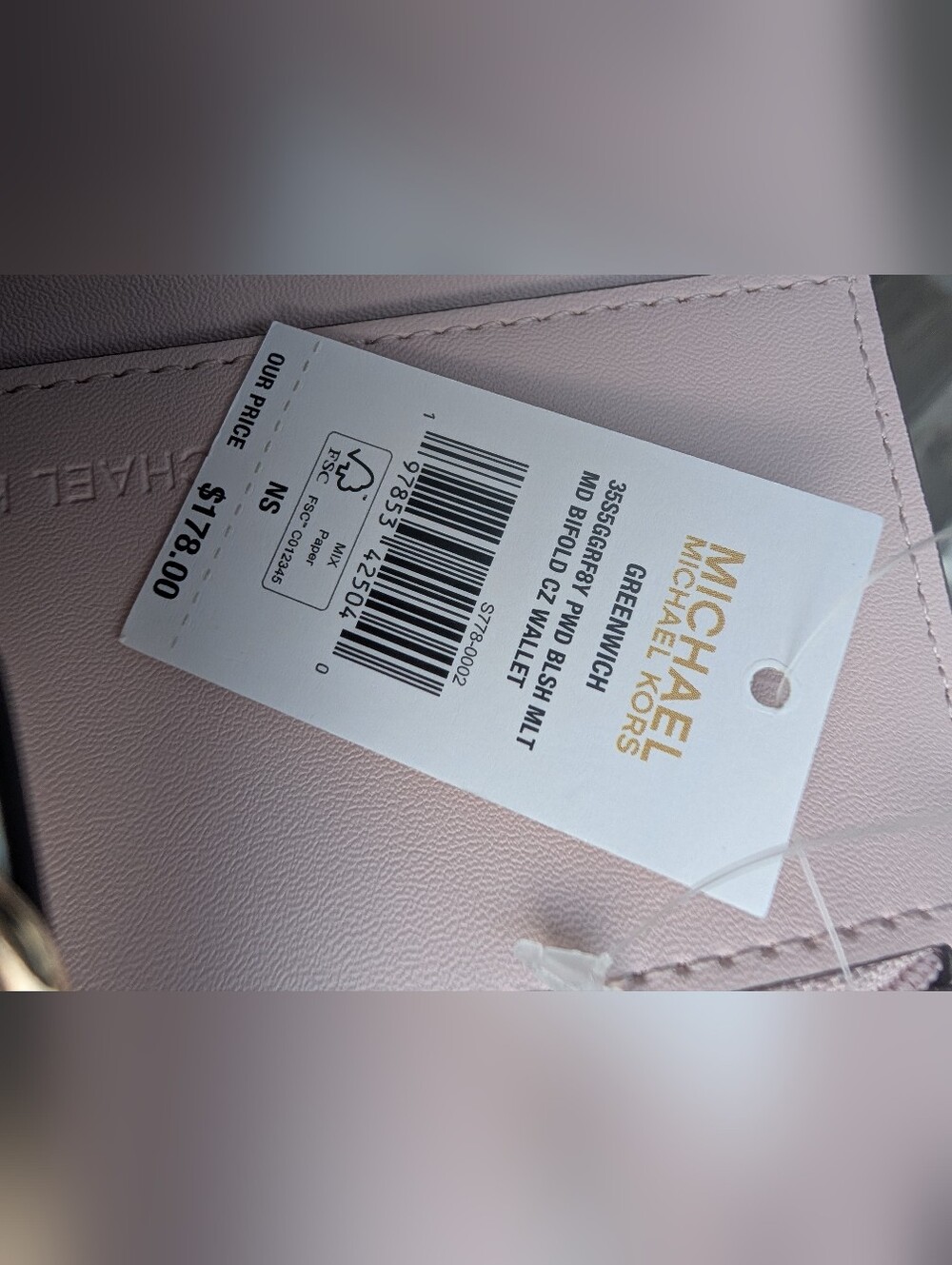 Michael Kors Greenwich Medium Bifold Wallet – Powder Blush Pink Multi (NWT) - Picture 4 of 4